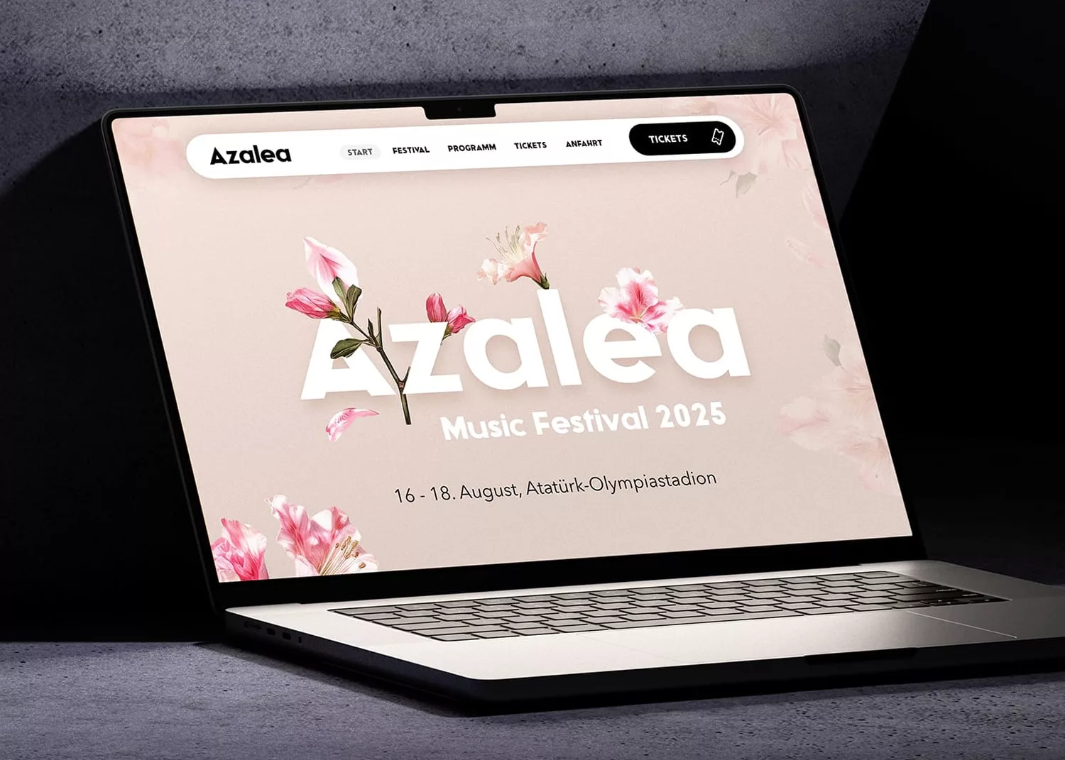 azalea festival webseite design