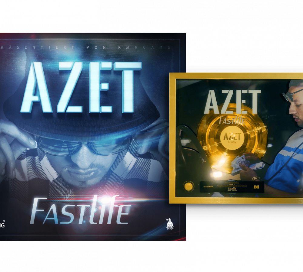 Goldene Schallplatte AZET Fast Life - Termidesign KMNGANG